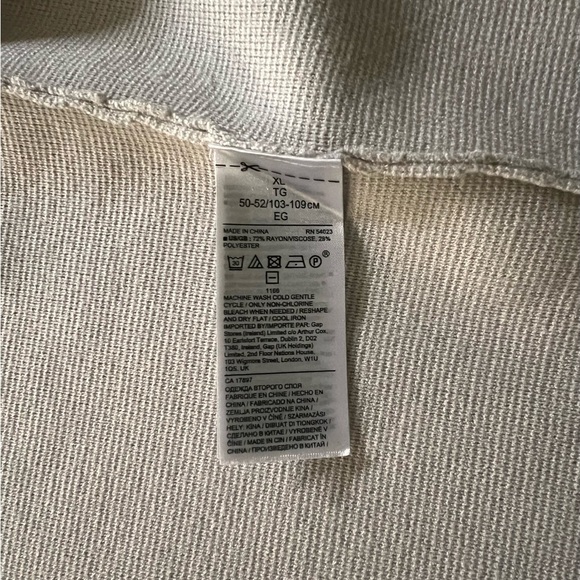 BANANA REPUBLIC NWT Cream Sweater Jacket Size XL - Picture 10 of 11